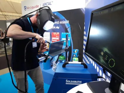 AR welding på mässa.